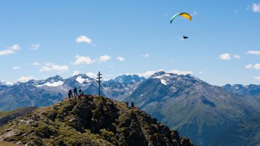 Panorama bellissimo dal Wetterkreuzkogel nell'Ötztal, © Ötztal Tourismus/Matthias Burtscher