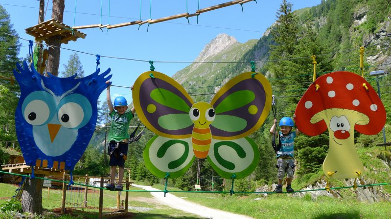 Percorso per i bambini nel Parco avventura nel bosco al Großvenediger, © Großvenediger Adventures