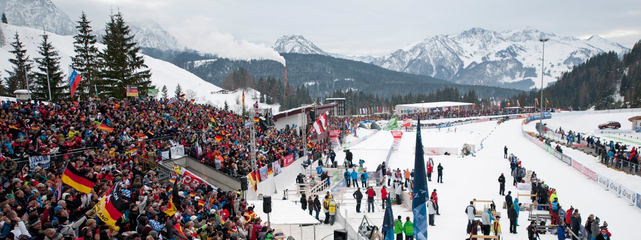 Lo stadio di biathlon a Hochfilzen, © Schaadfoto