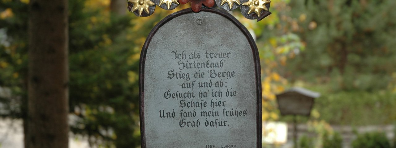 Epitaffo originale al cimitero museo Kramsach, © Alpbachtal Tiroler Seenland