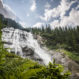 La cascata Grawa Wasserfall, © TVB Stubai Tirol/Andre Schönherr